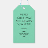トレンドカラーミニグリーンミニマリスト ギフトタグ (正面)