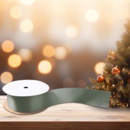 トレンドカラーミュート緑がかったグレーサテンリボン サテンリボン