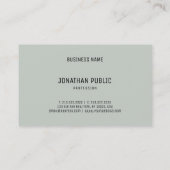 トレンドカラーモダンのシンプルテンプレートエレガント 名刺 (裏面)