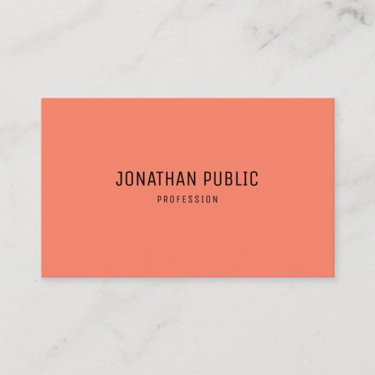 トレンドカラーモダンのシンプルテンプレートエレガント 名刺 (正面)