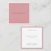 トレンドカラーモダンミニマエレガントリストテンプレート スクエア名刺 (正面/裏面)