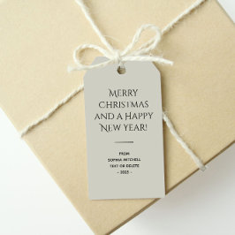 トレンドカラーライトシルバーグレーミニマリスト ギフトタグ