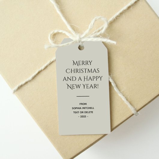 トレンドカラーライトシルバーグレーミニマリスト ギフトタグ