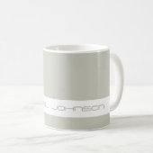 トレンドカラーライトシルバーグレー未来的な名前マグカップ コーヒーマグカップ (正面右)