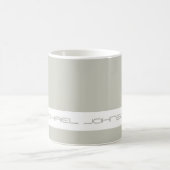 トレンドカラーライトシルバーグレー未来的な名前マグカップ コーヒーマグカップ (中央)