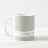 トレンドカラーライトシルバーグレー未来的な名前マグカップ コーヒーマグカップ (左)