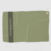 トレンドカラーリードグリーンゴルフタオル ゴルフタオル (横)