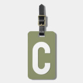 トレンドカラーリードグリーンミニマルラゲッジタグ ラゲッジタグ (正面縦)