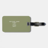 トレンドカラーリードグリーンミニマルラゲッジタグ ラゲッジタグ (裏面横)