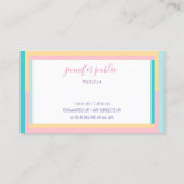 トレンドカラー手書き名前文字シンプルモダン 名刺 (裏面)