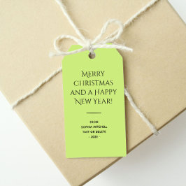 トレンドカラー春グリーンミニマリスト ギフトタグ