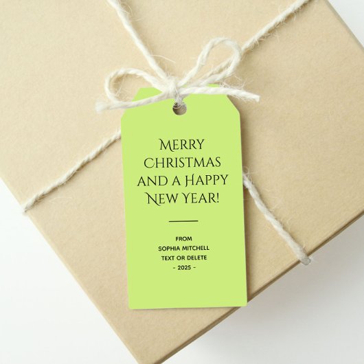 トレンドカラー春グリーンミニマリスト ギフトタグ