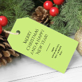 トレンドカラー春グリーンミニマリスト ギフトタグ