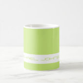 トレンドカラー春グリーン – 未来的な名前マグカップ コーヒーマグカップ (中央)