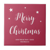 トレンドカラー暖かいピンクのクリスマスセラミックタイル タイル (正面)