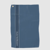 トレンドカラー深刻な青の近代的な名前ゴルフタオル ゴルフタオル (正面)