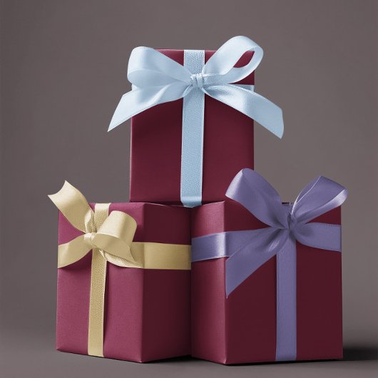 トレンドカラー濃いブルゴーニュ ラッピングペーパーシート