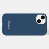 トレンドカラー真面目なブルー名ミニマル主義者 Case-Mate iPhoneケース (裏面 (横))