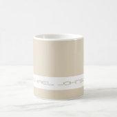 トレンドカラー自然ベージュ – 未来的な名前マグカップ コーヒーマグカップ (中央)