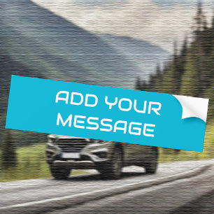 トレンドカラー鮮やかなシアンはっきりした文字バンパーステッカー バンパーステッカー