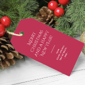 トレンドカラー鮮やかマゼンタミニマル ギフトタグ