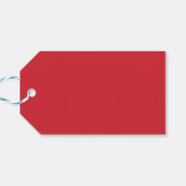 トレンドカラー鮮やか赤ミニマリスト ギフトタグ (裏面横)