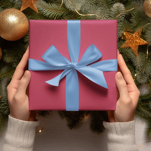 トレンドカラー鮮やか – マゼンタカラー無地の転が- ラッピングペーパー