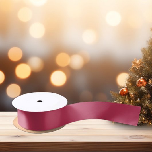 トレンドカラー鮮やか – マゼンタ色 – 無地の サテンリボン