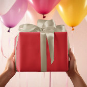 トレンドカラー鮮やか – 赤 – 無地の ラッピングペーパーシート