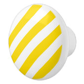 トレンドカラー黄色の白ストライプのテンプレートモダン セラミックノブ (右)