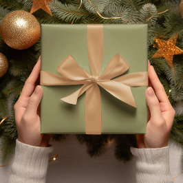 トレンドカラー – オリーブ緑無地の色 – 転が ラッピングペーパー