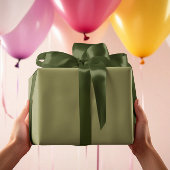 トレンドカラー – オリーブ緑無地の色 – 転が ラッピングペーパー