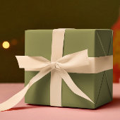 トレンドカラー – オリーブ緑無地の色 – 転が ラッピングペーパー