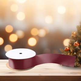 トレンドカラー – クリムゾンレッドカラー無地の- サテンリボン