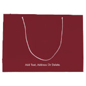 トレンドカラー – クリムゾンレッドカラー無地の- ラージペーパーバッグ (裏面)