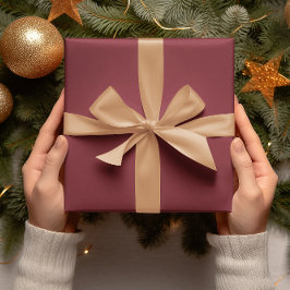 トレンドカラー – クリムゾンレッド無地のカラー転が-  ラッピングペーパー