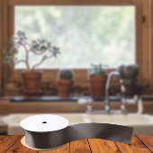 トレンドカラー – コーヒーブラウンカラー – 無地の サテンリボン