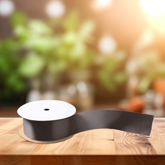 トレンドカラー – コーヒーブラウンカラー – 無地の サテンリボン