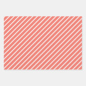 トレンドカラー – コーラルサンセットカラー – パターン ラッピングペーパーシート (正面2)