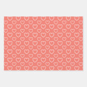 トレンドカラー – コーラルサンセットカラー – パターン ラッピングペーパーシート (正面)