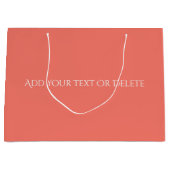 トレンドカラー – コーラルサンセットカラー – 無地の ラージペーパーバッグ (正面)