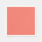 トレンドカラー – コーラルサンセット紙ナプキンス スタンダードカクテルナプキン (正面)