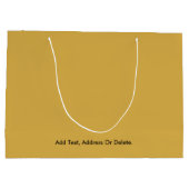 トレンドカラー – ゴールデンイエローラージ抱き枕 ラージペーパーバッグ (裏面)