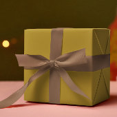 トレンドカラー – サニーオリーブ無地のカラー – 転が ラッピングペーパー