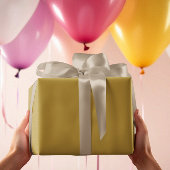 トレンドカラー – サニーオリーブ色 – 無地の ラッピングペーパーシート