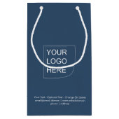 トレンドカラー - シリアスブルー 小ロゴ ギフトバッグ (裏面)