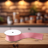 トレンドカラー – スイカのピンク色 – 無地の サテンリボン