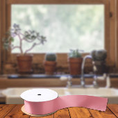 トレンドカラー – スイカのピンク色 – 無地の サテンリボン