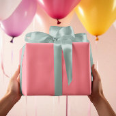 トレンドカラー – スイカのピンク色 – 無地の ラッピングペーパーシート