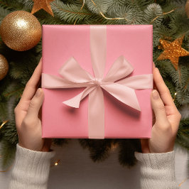 トレンドカラー – スイカ無地のピンク転が色 ラッピングペーパー